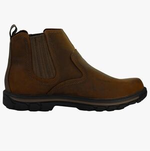 Skechers Relaxed Fit Segment Dorton Chelsea Boot Dark Brown Oiled Leather 12